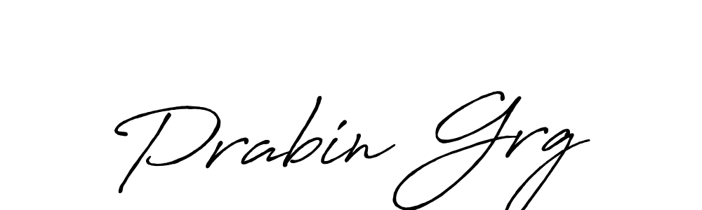 Create a beautiful signature design for name Prabin Grg. With this signature (Antro_Vectra_Bolder) fonts, you can make a handwritten signature for free. Prabin Grg signature style 7 images and pictures png