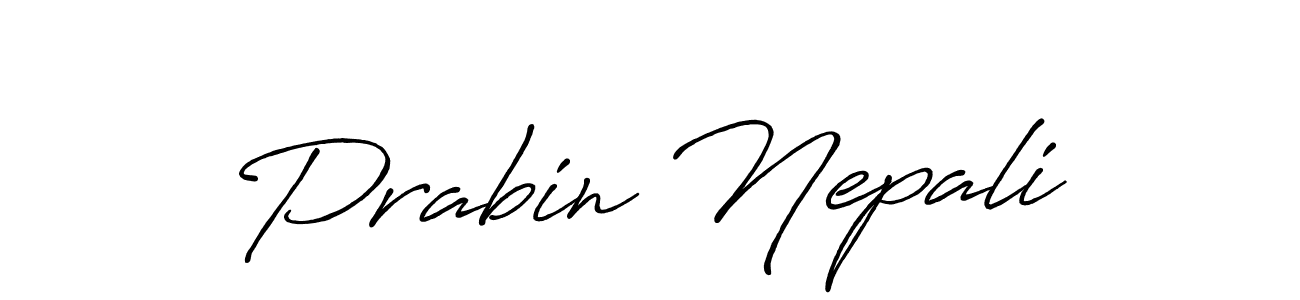 Use a signature maker to create a handwritten signature online. With this signature software, you can design (Antro_Vectra_Bolder) your own signature for name Prabin Nepali. Prabin Nepali signature style 7 images and pictures png
