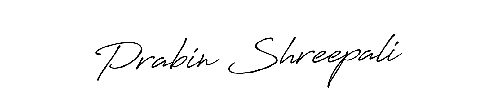 How to make Prabin Shreepali signature? Antro_Vectra_Bolder is a professional autograph style. Create handwritten signature for Prabin Shreepali name. Prabin Shreepali signature style 7 images and pictures png