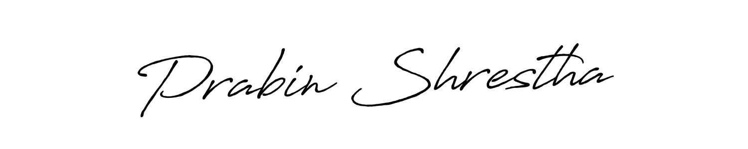 Also we have Prabin Shrestha name is the best signature style. Create professional handwritten signature collection using Antro_Vectra_Bolder autograph style. Prabin Shrestha signature style 7 images and pictures png