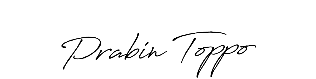 Use a signature maker to create a handwritten signature online. With this signature software, you can design (Antro_Vectra_Bolder) your own signature for name Prabin Toppo. Prabin Toppo signature style 7 images and pictures png