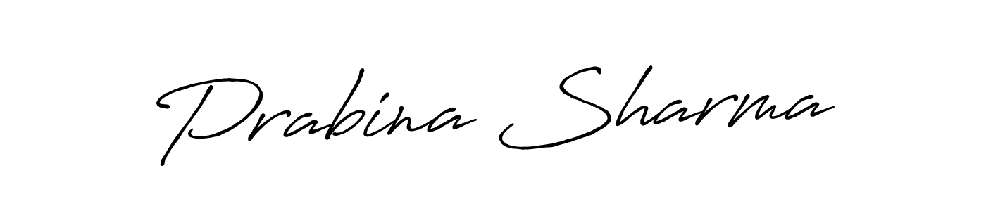 Prabina Sharma stylish signature style. Best Handwritten Sign (Antro_Vectra_Bolder) for my name. Handwritten Signature Collection Ideas for my name Prabina Sharma. Prabina Sharma signature style 7 images and pictures png