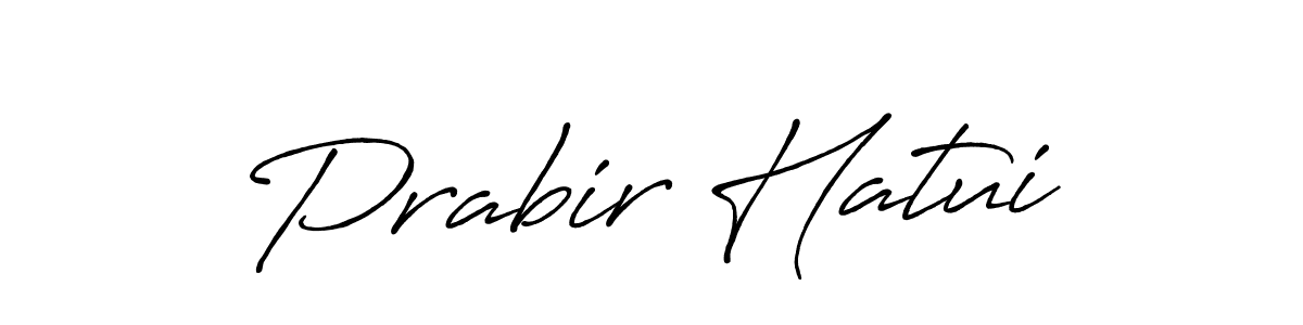 Make a beautiful signature design for name Prabir Hatui. With this signature (Antro_Vectra_Bolder) style, you can create a handwritten signature for free. Prabir Hatui signature style 7 images and pictures png