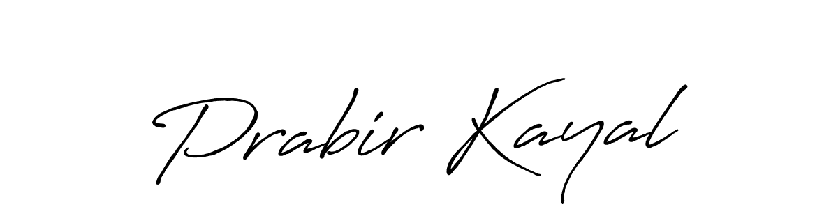 Make a beautiful signature design for name Prabir Kayal. With this signature (Antro_Vectra_Bolder) style, you can create a handwritten signature for free. Prabir Kayal signature style 7 images and pictures png