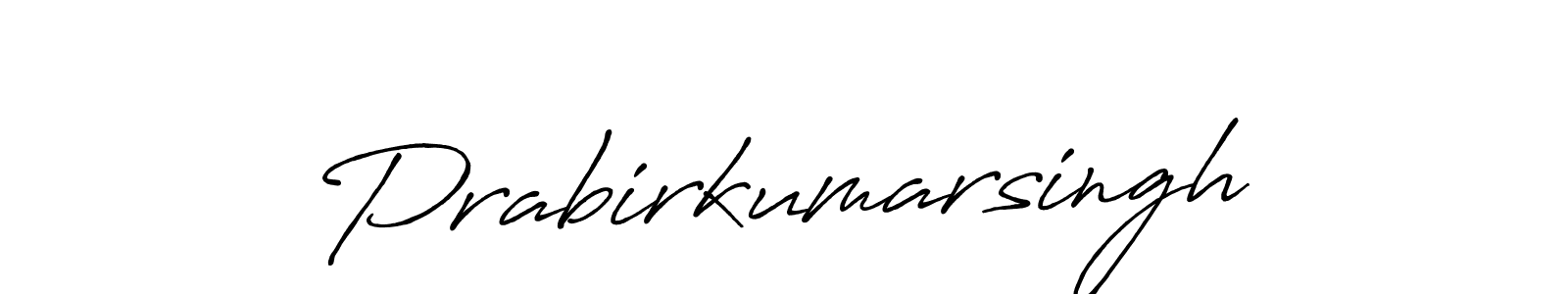 Make a beautiful signature design for name Prabirkumarsingh. With this signature (Antro_Vectra_Bolder) style, you can create a handwritten signature for free. Prabirkumarsingh signature style 7 images and pictures png