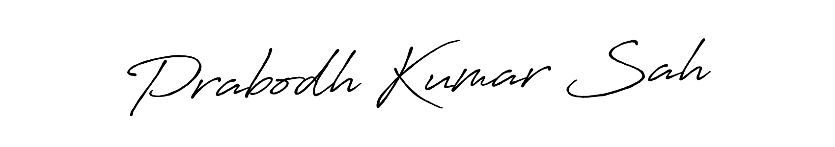 Create a beautiful signature design for name Prabodh Kumar Sah. With this signature (Antro_Vectra_Bolder) fonts, you can make a handwritten signature for free. Prabodh Kumar Sah signature style 7 images and pictures png