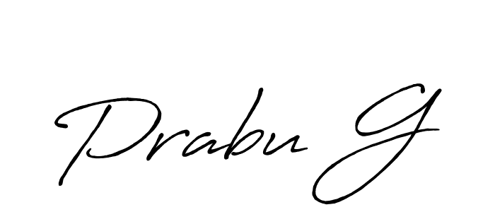 Use a signature maker to create a handwritten signature online. With this signature software, you can design (Antro_Vectra_Bolder) your own signature for name Prabu G. Prabu G signature style 7 images and pictures png