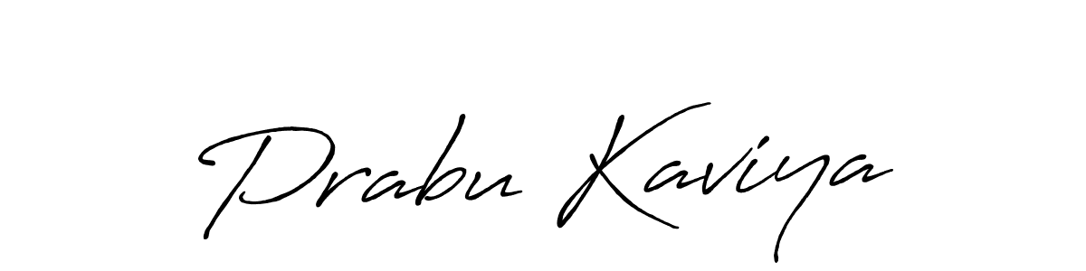 How to make Prabu Kaviya name signature. Use Antro_Vectra_Bolder style for creating short signs online. This is the latest handwritten sign. Prabu Kaviya signature style 7 images and pictures png