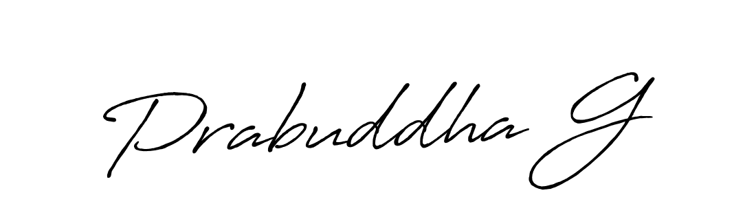 Prabuddha G stylish signature style. Best Handwritten Sign (Antro_Vectra_Bolder) for my name. Handwritten Signature Collection Ideas for my name Prabuddha G. Prabuddha G signature style 7 images and pictures png