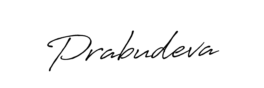 Make a beautiful signature design for name Prabudeva. With this signature (Antro_Vectra_Bolder) style, you can create a handwritten signature for free. Prabudeva signature style 7 images and pictures png