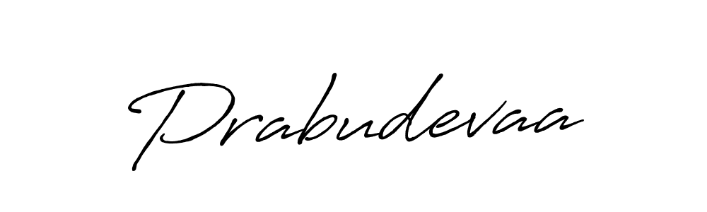 Design your own signature with our free online signature maker. With this signature software, you can create a handwritten (Antro_Vectra_Bolder) signature for name Prabudevaa. Prabudevaa signature style 7 images and pictures png