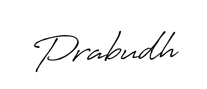 Prabudh stylish signature style. Best Handwritten Sign (Antro_Vectra_Bolder) for my name. Handwritten Signature Collection Ideas for my name Prabudh. Prabudh signature style 7 images and pictures png