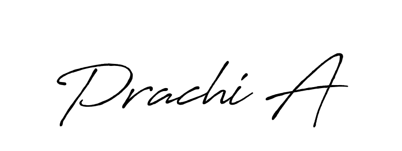 The best way (Antro_Vectra_Bolder) to make a short signature is to pick only two or three words in your name. The name Prachi A include a total of six letters. For converting this name. Prachi A signature style 7 images and pictures png