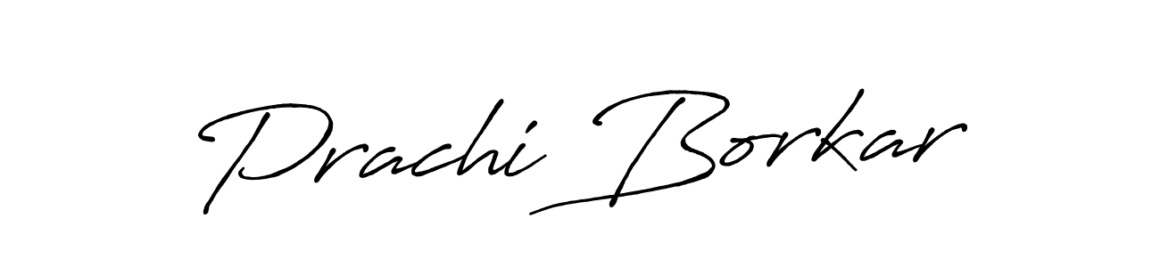 Create a beautiful signature design for name Prachi Borkar. With this signature (Antro_Vectra_Bolder) fonts, you can make a handwritten signature for free. Prachi Borkar signature style 7 images and pictures png
