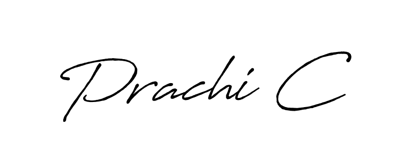 Make a beautiful signature design for name Prachi C. With this signature (Antro_Vectra_Bolder) style, you can create a handwritten signature for free. Prachi C signature style 7 images and pictures png