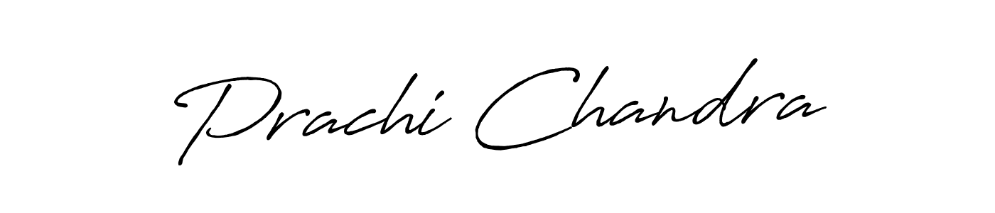 How to make Prachi Chandra name signature. Use Antro_Vectra_Bolder style for creating short signs online. This is the latest handwritten sign. Prachi Chandra signature style 7 images and pictures png