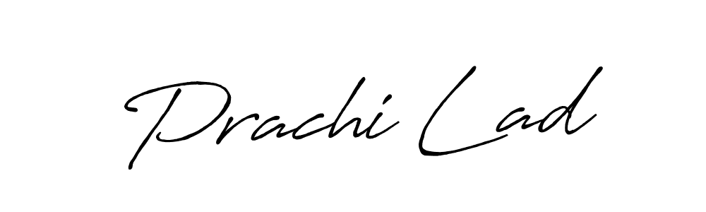 How to make Prachi Lad name signature. Use Antro_Vectra_Bolder style for creating short signs online. This is the latest handwritten sign. Prachi Lad signature style 7 images and pictures png
