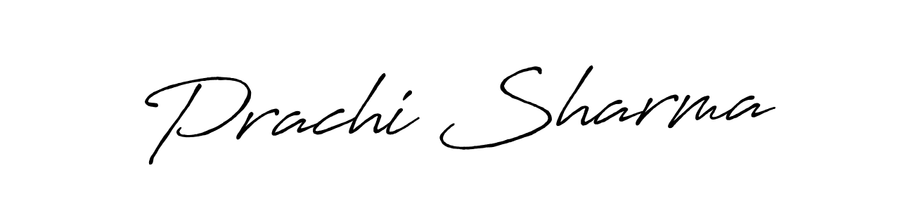 Make a beautiful signature design for name Prachi Sharma. With this signature (Antro_Vectra_Bolder) style, you can create a handwritten signature for free. Prachi Sharma signature style 7 images and pictures png