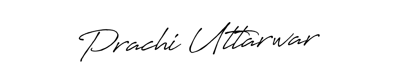 Create a beautiful signature design for name Prachi Uttarwar. With this signature (Antro_Vectra_Bolder) fonts, you can make a handwritten signature for free. Prachi Uttarwar signature style 7 images and pictures png