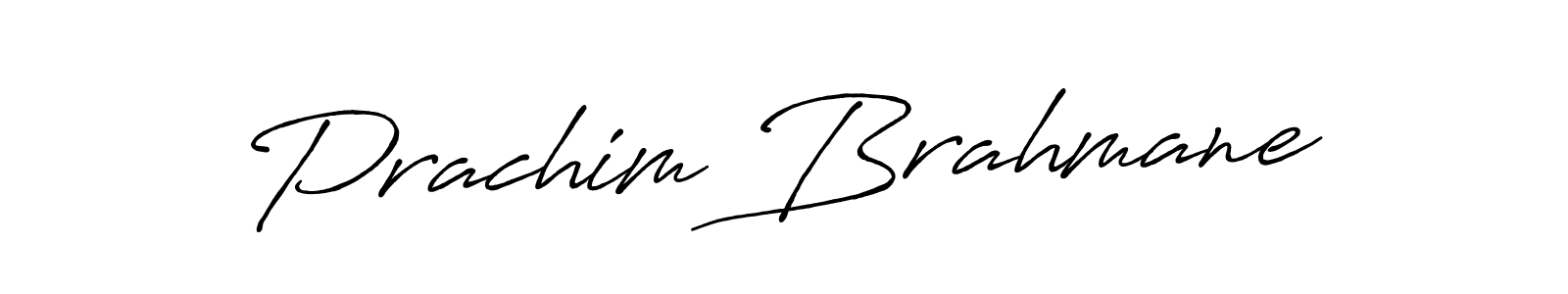 Make a beautiful signature design for name Prachim Brahmane. With this signature (Antro_Vectra_Bolder) style, you can create a handwritten signature for free. Prachim Brahmane signature style 7 images and pictures png