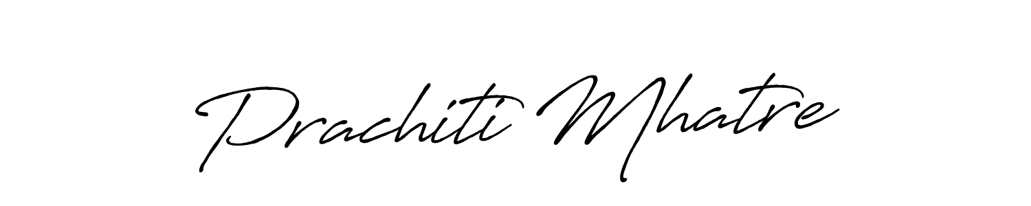 The best way (Antro_Vectra_Bolder) to make a short signature is to pick only two or three words in your name. The name Prachiti Mhatre include a total of six letters. For converting this name. Prachiti Mhatre signature style 7 images and pictures png