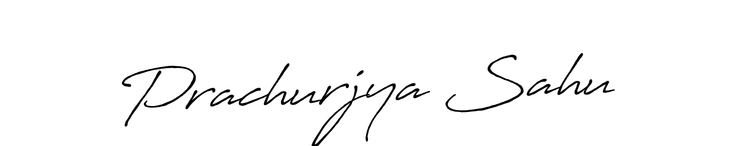 Make a beautiful signature design for name Prachurjya Sahu. With this signature (Antro_Vectra_Bolder) style, you can create a handwritten signature for free. Prachurjya Sahu signature style 7 images and pictures png