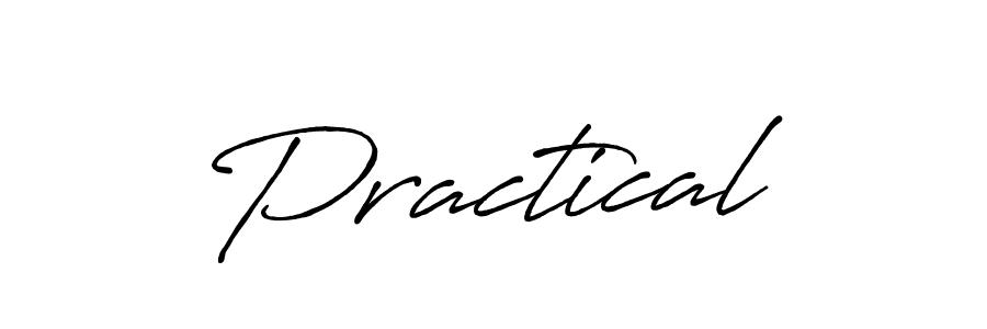 Create a beautiful signature design for name Practical. With this signature (Antro_Vectra_Bolder) fonts, you can make a handwritten signature for free. Practical signature style 7 images and pictures png