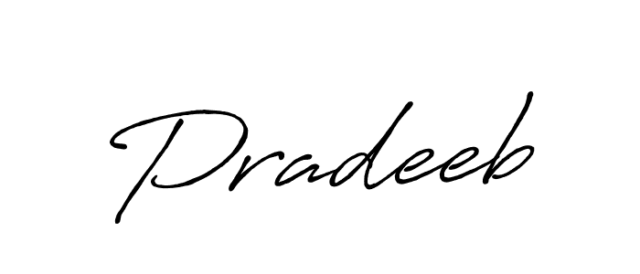 Make a beautiful signature design for name Pradeeb. With this signature (Antro_Vectra_Bolder) style, you can create a handwritten signature for free. Pradeeb signature style 7 images and pictures png