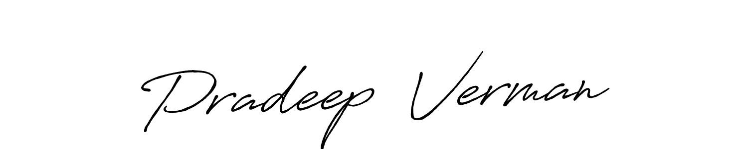 Pradeep  Verman stylish signature style. Best Handwritten Sign (Antro_Vectra_Bolder) for my name. Handwritten Signature Collection Ideas for my name Pradeep  Verman. Pradeep  Verman signature style 7 images and pictures png