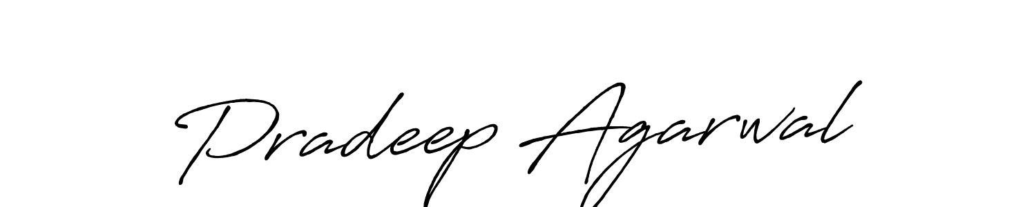 How to make Pradeep Agarwal signature? Antro_Vectra_Bolder is a professional autograph style. Create handwritten signature for Pradeep Agarwal name. Pradeep Agarwal signature style 7 images and pictures png