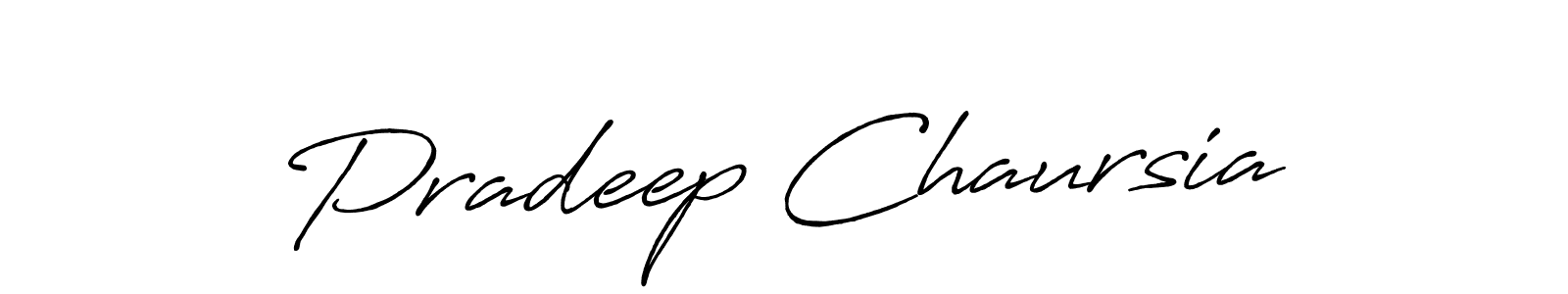 Also we have Pradeep Chaursia name is the best signature style. Create professional handwritten signature collection using Antro_Vectra_Bolder autograph style. Pradeep Chaursia signature style 7 images and pictures png