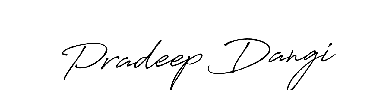 Use a signature maker to create a handwritten signature online. With this signature software, you can design (Antro_Vectra_Bolder) your own signature for name Pradeep Dangi. Pradeep Dangi signature style 7 images and pictures png