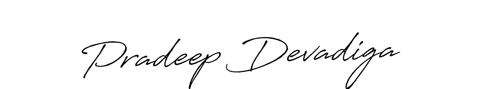 Pradeep Devadiga stylish signature style. Best Handwritten Sign (Antro_Vectra_Bolder) for my name. Handwritten Signature Collection Ideas for my name Pradeep Devadiga. Pradeep Devadiga signature style 7 images and pictures png