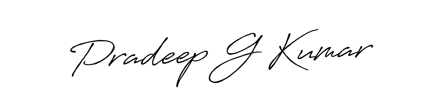 Also You can easily find your signature by using the search form. We will create Pradeep G Kumar name handwritten signature images for you free of cost using Antro_Vectra_Bolder sign style. Pradeep G Kumar signature style 7 images and pictures png