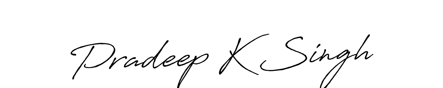 It looks lik you need a new signature style for name Pradeep K Singh. Design unique handwritten (Antro_Vectra_Bolder) signature with our free signature maker in just a few clicks. Pradeep K Singh signature style 7 images and pictures png