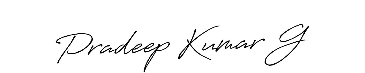 This is the best signature style for the Pradeep Kumar G name. Also you like these signature font (Antro_Vectra_Bolder). Mix name signature. Pradeep Kumar G signature style 7 images and pictures png