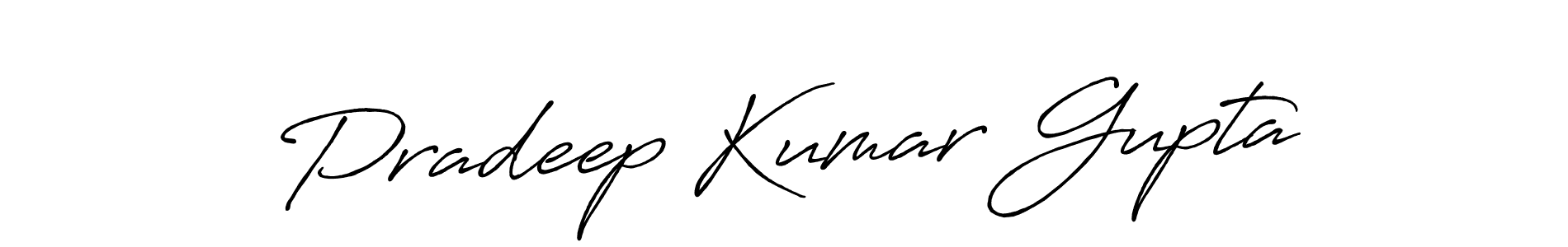 Create a beautiful signature design for name Pradeep Kumar Gupta. With this signature (Antro_Vectra_Bolder) fonts, you can make a handwritten signature for free. Pradeep Kumar Gupta signature style 7 images and pictures png