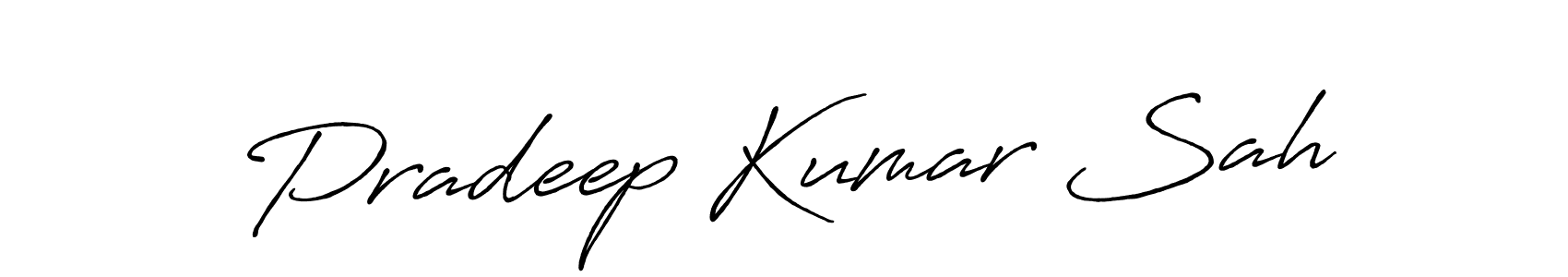 Create a beautiful signature design for name Pradeep Kumar Sah. With this signature (Antro_Vectra_Bolder) fonts, you can make a handwritten signature for free. Pradeep Kumar Sah signature style 7 images and pictures png