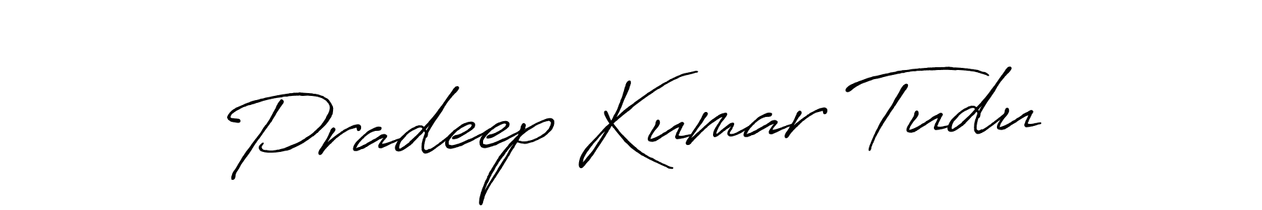 Make a beautiful signature design for name Pradeep Kumar Tudu. With this signature (Antro_Vectra_Bolder) style, you can create a handwritten signature for free. Pradeep Kumar Tudu signature style 7 images and pictures png