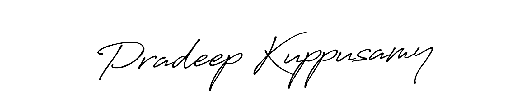 Design your own signature with our free online signature maker. With this signature software, you can create a handwritten (Antro_Vectra_Bolder) signature for name Pradeep Kuppusamy. Pradeep Kuppusamy signature style 7 images and pictures png