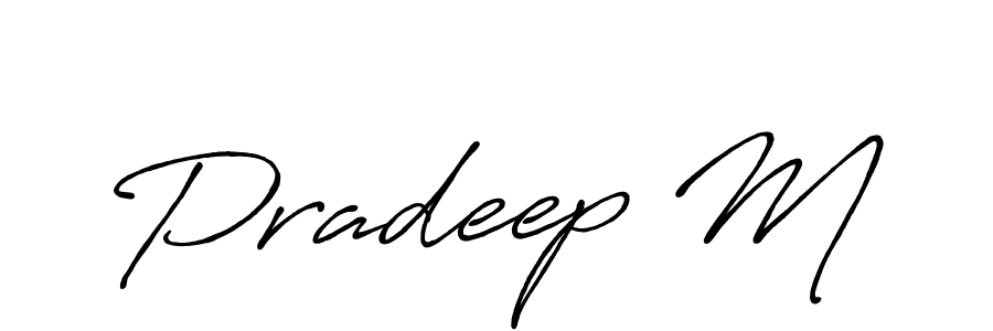 Similarly Antro_Vectra_Bolder is the best handwritten signature design. Signature creator online .You can use it as an online autograph creator for name Pradeep M. Pradeep M signature style 7 images and pictures png