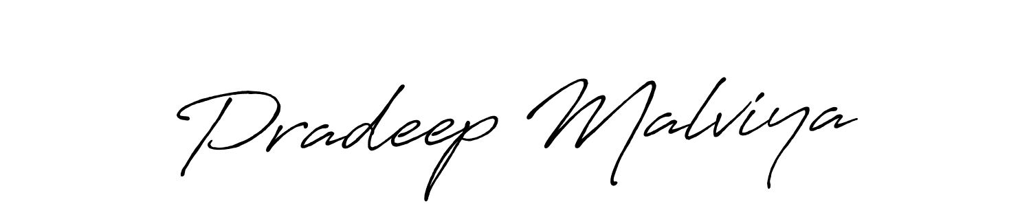 Use a signature maker to create a handwritten signature online. With this signature software, you can design (Antro_Vectra_Bolder) your own signature for name Pradeep Malviya. Pradeep Malviya signature style 7 images and pictures png