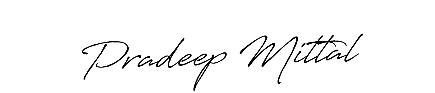 How to make Pradeep Mittal signature? Antro_Vectra_Bolder is a professional autograph style. Create handwritten signature for Pradeep Mittal name. Pradeep Mittal signature style 7 images and pictures png