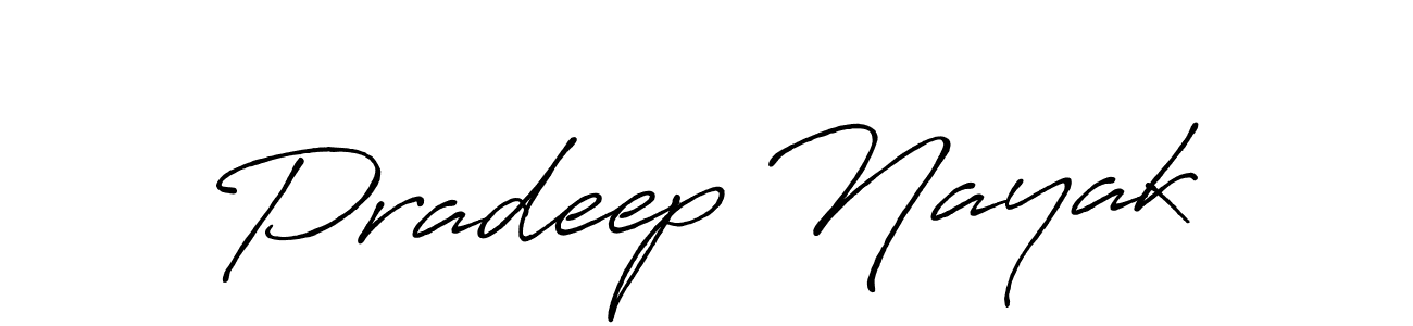 Design your own signature with our free online signature maker. With this signature software, you can create a handwritten (Antro_Vectra_Bolder) signature for name Pradeep Nayak. Pradeep Nayak signature style 7 images and pictures png