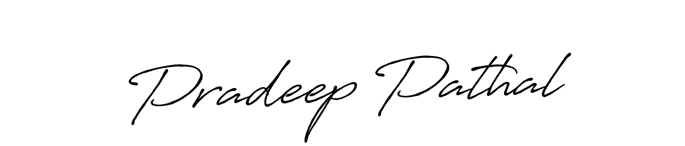 How to make Pradeep Pathal name signature. Use Antro_Vectra_Bolder style for creating short signs online. This is the latest handwritten sign. Pradeep Pathal signature style 7 images and pictures png