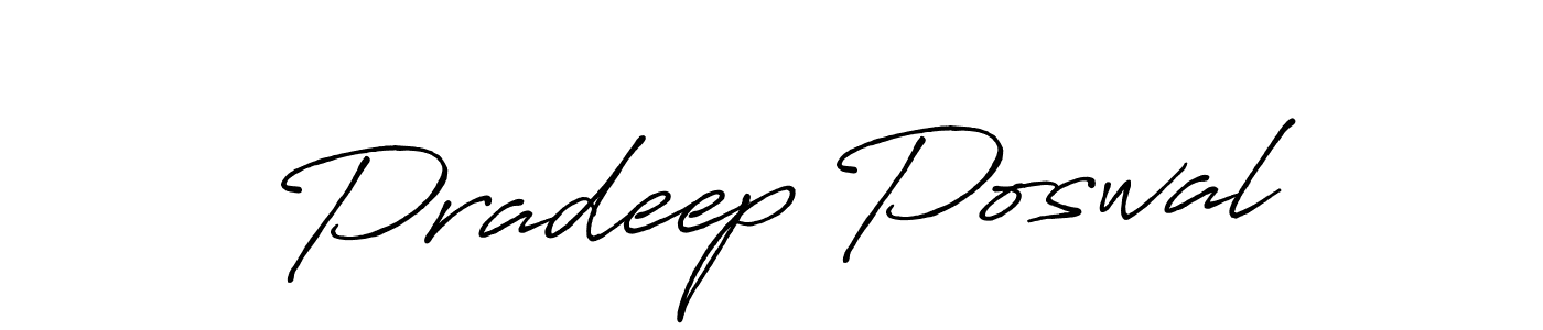 The best way (Antro_Vectra_Bolder) to make a short signature is to pick only two or three words in your name. The name Pradeep Poswal include a total of six letters. For converting this name. Pradeep Poswal signature style 7 images and pictures png