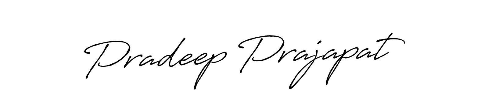 How to make Pradeep Prajapat signature? Antro_Vectra_Bolder is a professional autograph style. Create handwritten signature for Pradeep Prajapat name. Pradeep Prajapat signature style 7 images and pictures png