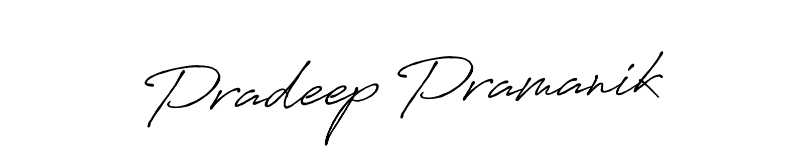 Also we have Pradeep Pramanik name is the best signature style. Create professional handwritten signature collection using Antro_Vectra_Bolder autograph style. Pradeep Pramanik signature style 7 images and pictures png