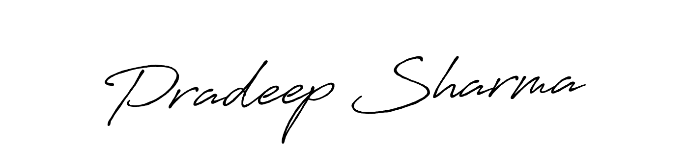 How to make Pradeep Sharma signature? Antro_Vectra_Bolder is a professional autograph style. Create handwritten signature for Pradeep Sharma name. Pradeep Sharma signature style 7 images and pictures png