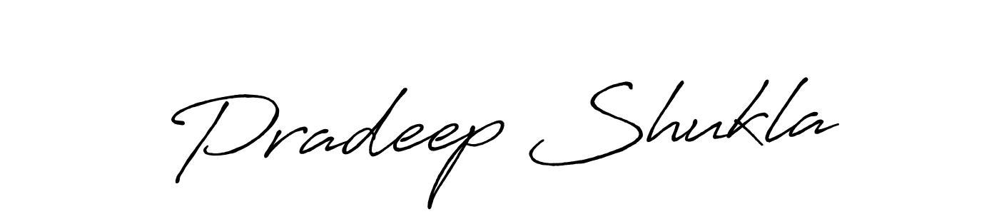 Create a beautiful signature design for name Pradeep Shukla. With this signature (Antro_Vectra_Bolder) fonts, you can make a handwritten signature for free. Pradeep Shukla signature style 7 images and pictures png
